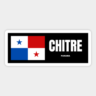 Chitre City with Panama Flag Sticker